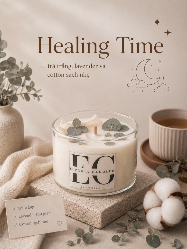 Sản phẩm nến thơm ELVORIA CANDLE cao cấp giúp thư giãn